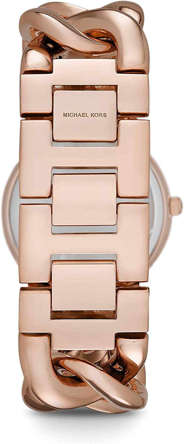 Michael Kors Women's Lady Nini Chain Watch, 3 Hand Quartz Movement with Crystal Bezel - Image 3